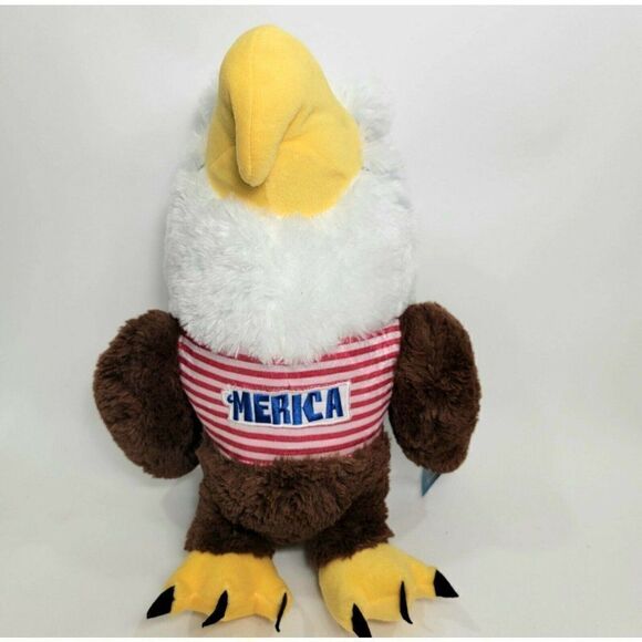 Patriotic Eagle 'Merica Stars and Stripes 18" Plush Bird Toy - Picture 1 of 10